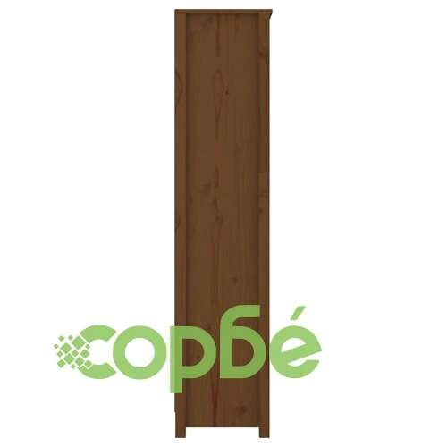 Библиотека, меденокафява, 80x35x154 см, бор масив ➤ топ цена ➤ sorbe.bg