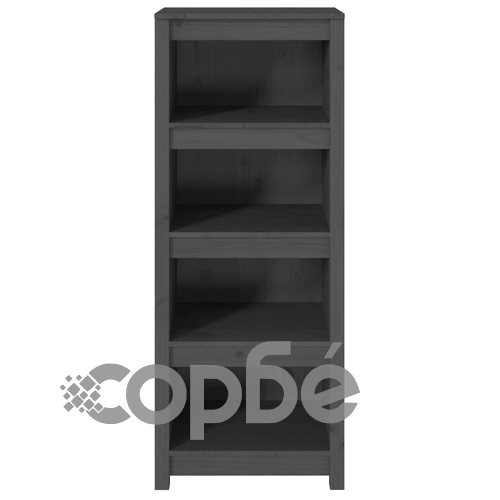 Библиотека, сива, 50x35x125,5 , бор масив ➤ топ цена ➤ sorbe.bg