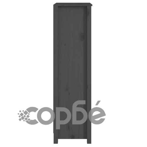 Библиотека, сива, 50x35x125,5 , бор масив ➤ топ цена ➤ sorbe.bg