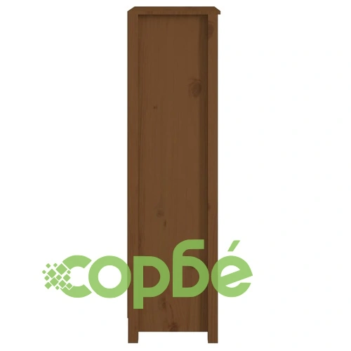 Библиотека, меденокафява, 50x35x125,5 см, бор масив ➤ топ цена ➤ sorbe.bg