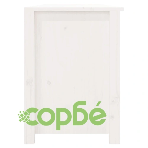 Пейка за обувки бяла 160x36,5x50 см масивна борова дървесина ➤ топ цена ➤ sorbe.bg