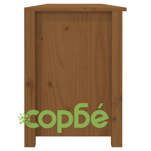 Пейка за обувки меденокафява 160x36,5x50 см борово дърво масив ➤ топ цена ➤ sorbe.bg