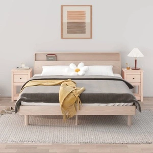 Нощни шкафчета, 2 бр, 40x35x61,5 см, борово дърво масив