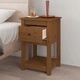 Нощно шкафче, меденокафяво, 40x35x61,5 см, борово дърво масив