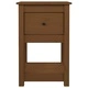 Нощно шкафче, меденокафяво, 40x35x61,5 см, борово дърво масив
