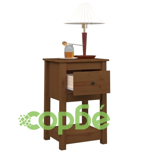 Нощни шкафчета, 2 бр, меденокафяви, 40x35x61,5 см, бор масив ➤ топ цена ➤ sorbe.bg