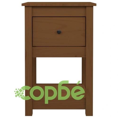 Нощни шкафчета, 2 бр, меденокафяви, 40x35x61,5 см, бор масив ➤ топ цена ➤ sorbe.bg