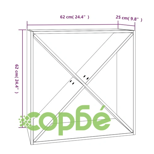 Шкаф за вино, сив, 62x25x62 см, борово дърво масив ➤ топ цена ➤ sorbe.bg