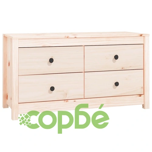 Страничен шкаф, 100x40x54 см, борово дърво масив ➤ топ цена ➤ sorbe.bg