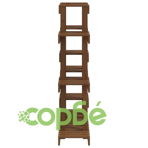 Поставка за цветя, меденокафява, 104,5x25x109,5 см, бор масив ➤ топ цена ➤ sorbe.bg