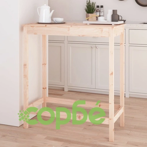 Бар маса, 100x50x110 см, борово дърво масив ➤ топ цена ➤ sorbe.bg