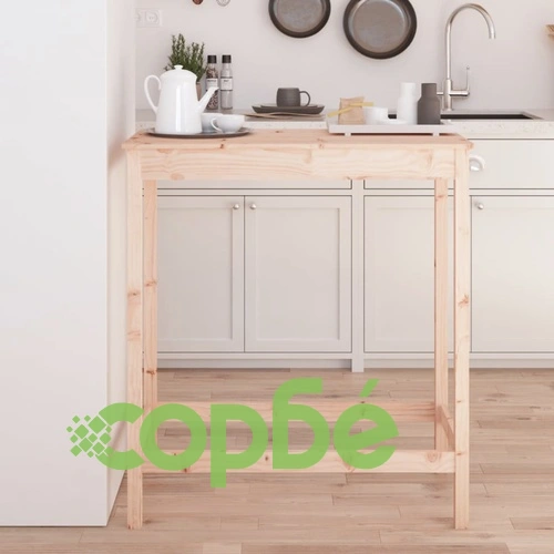 Бар маса, 100x50x110 см, борово дърво масив ➤ топ цена ➤ sorbe.bg