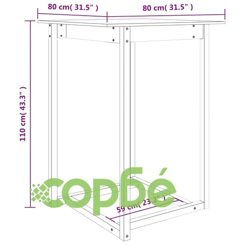 Бар маса, меденокафява, 80x80x110 см, борово дърво масив ➤ топ цена ➤ sorbe.bg
