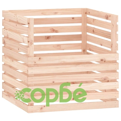 Компостер 80x80x78 см борово дърво масив ➤ топ цена ➤ sorbe.bg