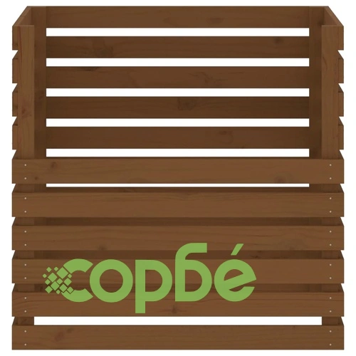 Компостер, меденокафяв, 80x80x78 см, борово дърво масив ➤ топ цена ➤ sorbe.bg