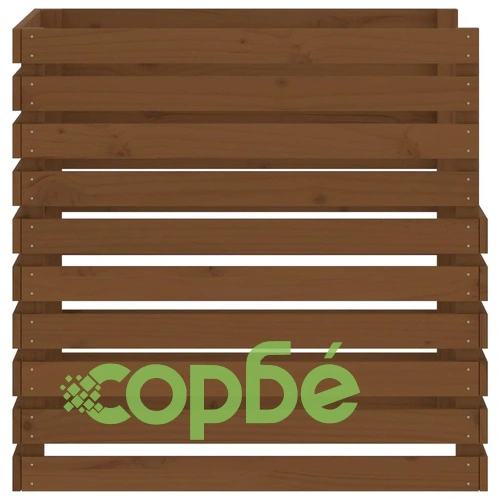 Компостер, меденокафяв, 80x80x78 см, борово дърво масив ➤ топ цена ➤ sorbe.bg