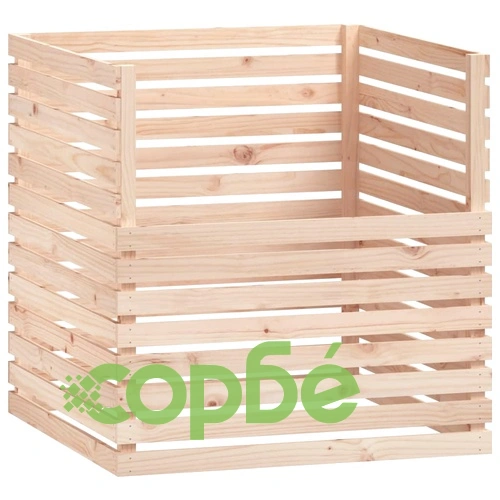 Компостер, 100x100x102 см, борово дърво масив ➤ топ цена ➤ sorbe.bg