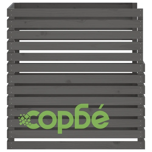Компостер, сив, 100x100x102 см, борово дърво масив ➤ топ цена ➤ sorbe.bg