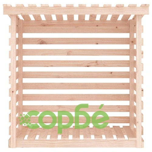 Поставка за дърва за огрев 108x73x108 см масивно дърво бор ➤ топ цена ➤ sorbe.bg