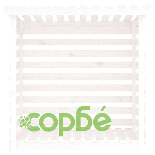 Поставка за дърва за огрев бяла 108x73x108 см масивно дърво бор ➤ топ цена ➤ sorbe.bg