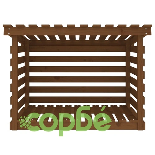 Поставка за дърва за огрев меденокафява 108x73x79 см бор масив ➤ топ цена ➤ sorbe.bg