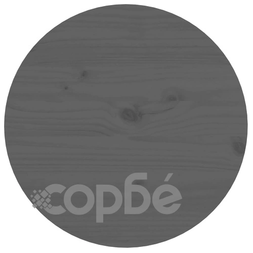 Кафе маса, сива, Ø 55x60 см, борово дърво масив ➤ топ цена ➤ sorbe.bg