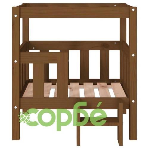 Кучешко легло, меденокафяво, 65,5x50,5x70 см, бор масив ➤ топ цена ➤ sorbe.bg