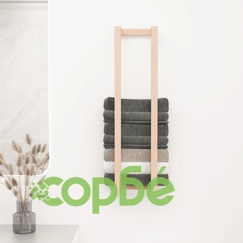 Поставка за хавлии 23x18x90 см борово дърво масив ➤ топ цена ➤ sorbe.bg