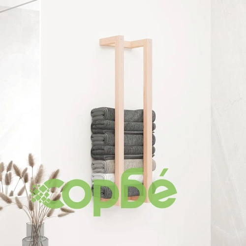 Поставка за хавлии 23x18x90 см борово дърво масив ➤ топ цена ➤ sorbe.bg