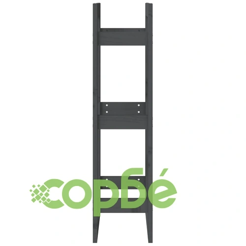 Поставка за дърва за огрев сива 41x25x100 см масивно дърво бор ➤ топ цена ➤ sorbe.bg