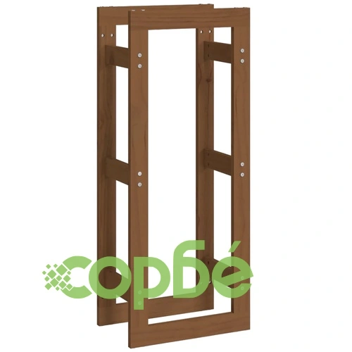 Поставка за дърва за огрев меденокафява 41x25x100 см бор масив ➤ топ цена ➤ sorbe.bg