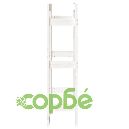 Поставка за дърва за огрев бяла 60x25x100 см масивно дърво бор ➤ топ цена ➤ sorbe.bg