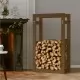 Поставка за дърва за огрев меденокафява 60x25x100 см бор масив