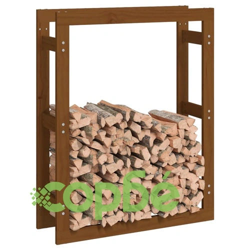 Поставка за дърва за огрев меденокафява 80x25x100 см бор масив ➤ топ цена ➤ sorbe.bg