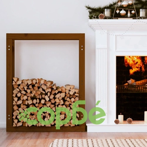 Поставка за дърва за огрев меденокафява 80x25x100 см бор масив ➤ топ цена ➤ sorbe.bg