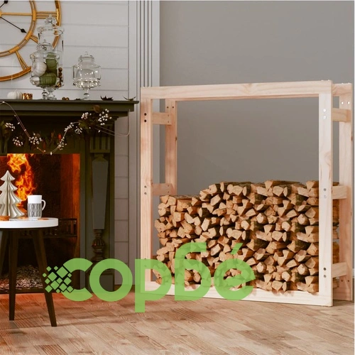 Поставка за дърва за огрев 100x25x100 см масивно дърво бор ➤ топ цена ➤ sorbe.bg