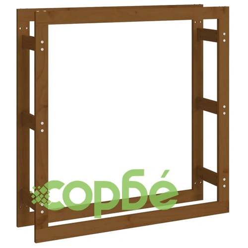 Поставка за дърва за огрев меденокафява 100x25x100 см бор масив ➤ топ цена ➤ sorbe.bg