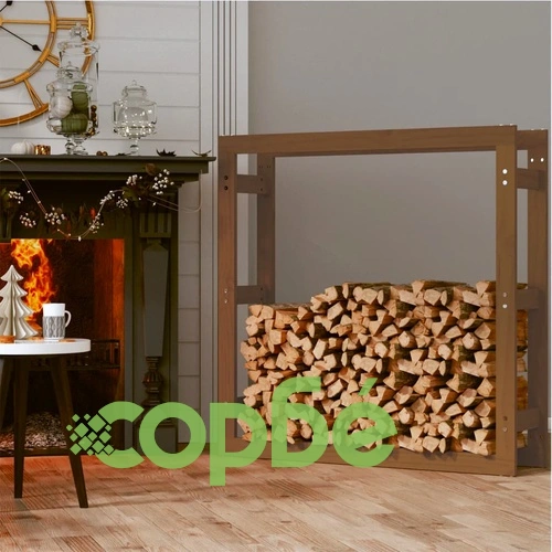 Поставка за дърва за огрев меденокафява 100x25x100 см бор масив ➤ топ цена ➤ sorbe.bg
