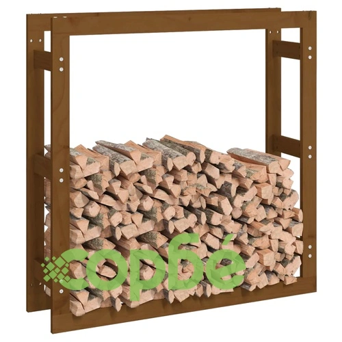 Поставка за дърва за огрев меденокафява 100x25x100 см бор масив ➤ топ цена ➤ sorbe.bg