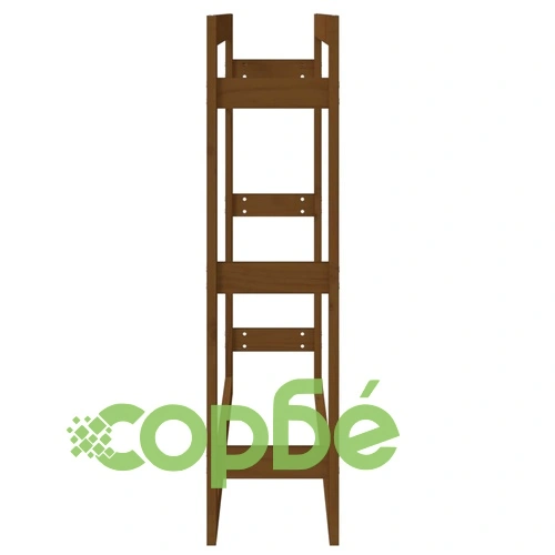 Поставка за дърва за огрев меденокафява 100x25x100 см бор масив ➤ топ цена ➤ sorbe.bg