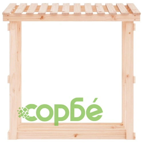 Поставка за дърва за огрев 108x64,5x109 см масивно дърво бор ➤ топ цена ➤ sorbe.bg