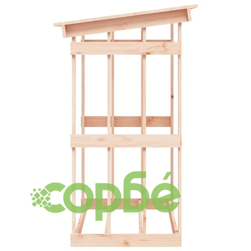 Поставка за дърва за огрев 108x64,5x109 см масивно дърво бор ➤ топ цена ➤ sorbe.bg