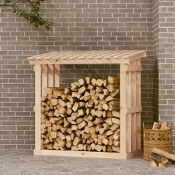 Поставка за дърва за огрев 108x64,5x109 см масивно дърво бор