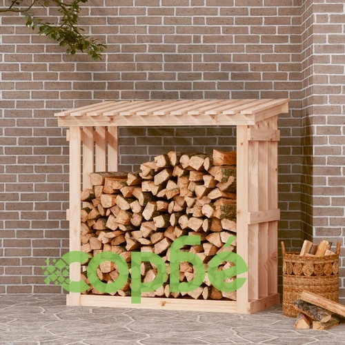 Поставка за дърва за огрев 108x64,5x109 см масивно дърво бор ➤ топ цена ➤ sorbe.bg