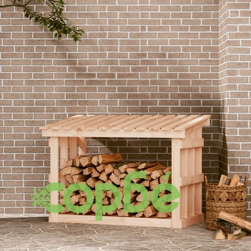 Поставка за дърва за огрев 108x64,5x77 см масивно дърво бор ➤ топ цена ➤ sorbe.bg