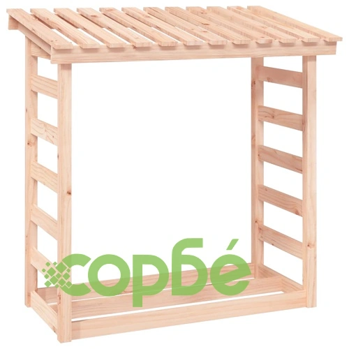 Поставка за дърва за огрев 108x64,5x110 см масивно дърво бор ➤ топ цена ➤ sorbe.bg