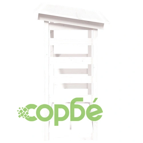 Поставка за дърва за огрев, бяла, 108x64,5x110 см, бор масив ➤ топ цена ➤ sorbe.bg