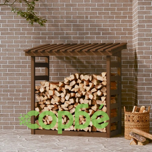 Поставка за дърва за огрев, сива, 108x64,5x110 см, бор масив ➤ топ цена ➤ sorbe.bg