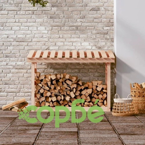 Поставка за дърва за огрев 108x64,5x78 см масивно дърво бор ➤ топ цена ➤ sorbe.bg