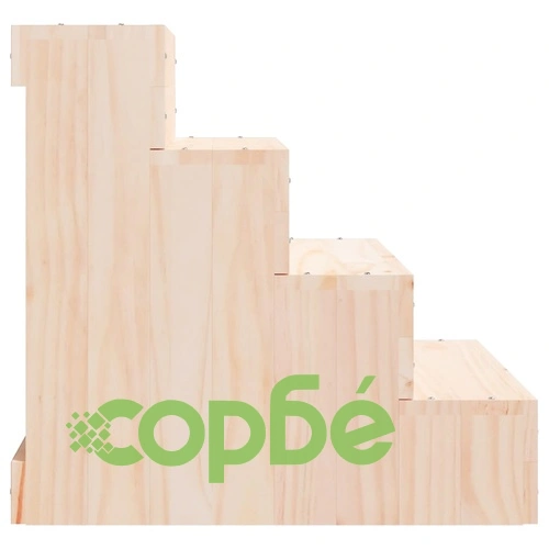 Стълба за домашни любимци, 40x49x47 см, бор масив ➤ топ цена ➤ sorbe.bg